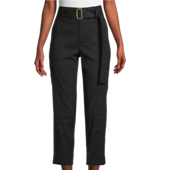 Vince Pants - Vince Belted Linen-Blend Pants